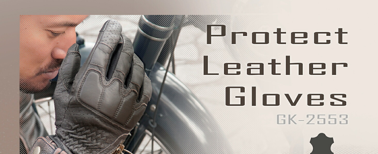 コミネ(KOMINE) バイク用 GK-2553 プロテクトレザーグローブ Dark Brown XL | コミネ(KOMINE) バイク用 グローブ GK-2553 プロテクトレザーグローブ Black L | グローブ | 車＆バイク