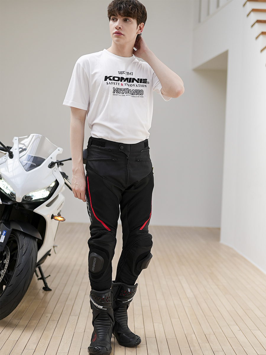 KOMINE コミネ　ライディング　メッシュレザーパンツ コミネ公式】PK-717 スポーツライディングレザーメッシュパンツ